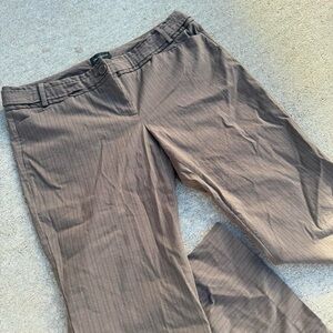 The Limited “Drew Fit” Brown Pinstripe Trousers